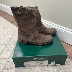 PAUL GREEN BICKER BOOTS BROWN SUEDE size 7